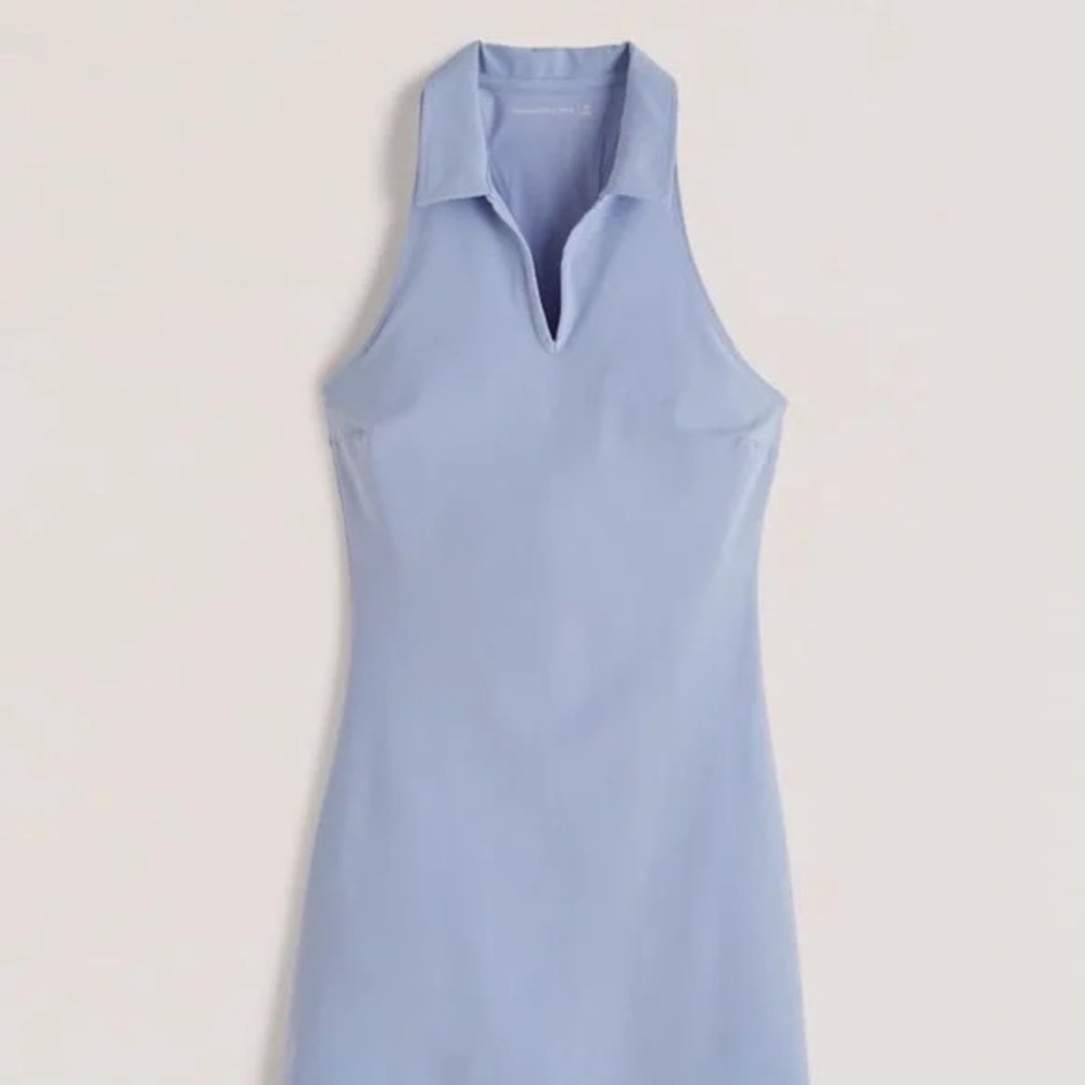 Abercrombie & Fitch Light Blue Sleeveless Polo Mini Dress
